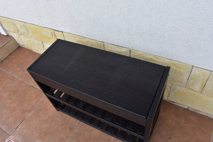Handmade Solid Oak Entry Bench with Shoe Storage